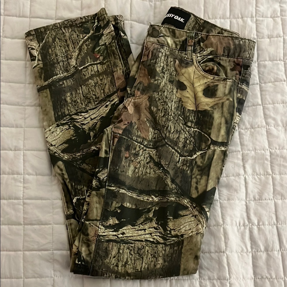 Boys Mossy Oak Camo Print Pants